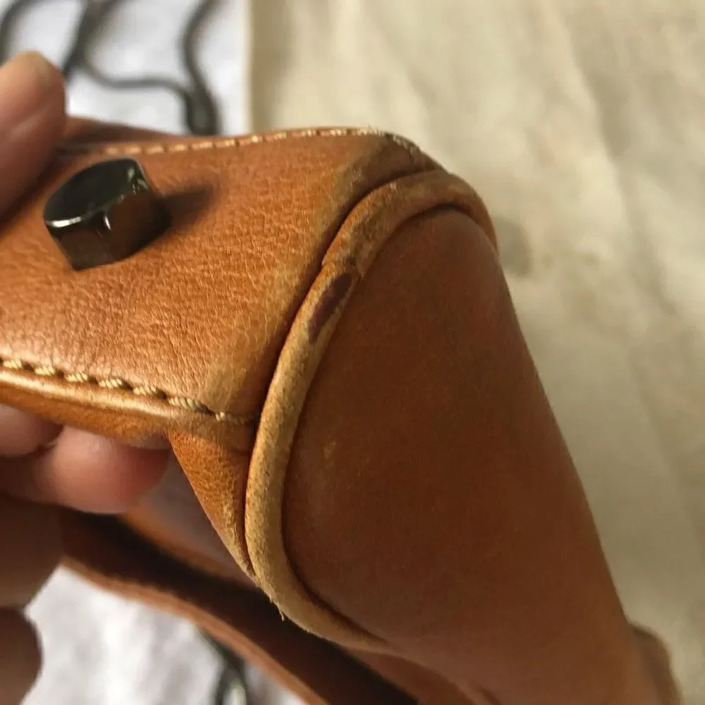 Rebecca Minkoff Honey color, leather Crossbody bag Bird print interior